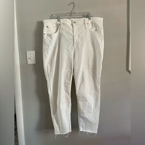 EUC Madewell Perfect Vintage Crop Jean in White, sz 35